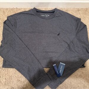 Nautica Men's Gray Long Sleeve Shirt sizeS&M
